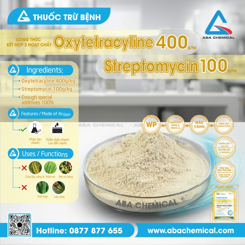 Oxytetracycline 400g/kg + Streptomycin 100g/kg
