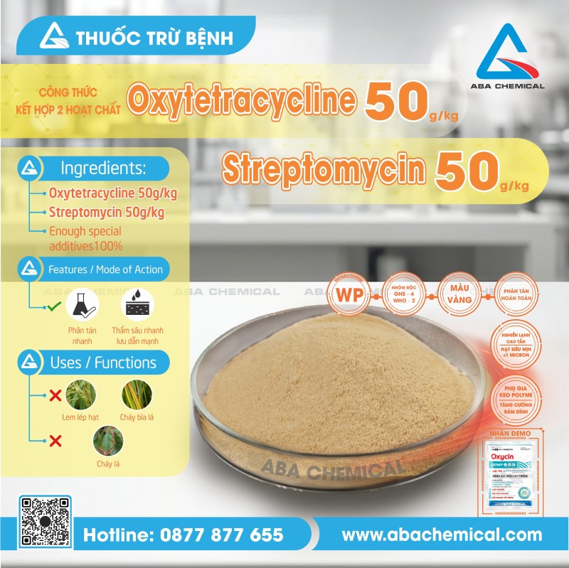 Thuốc Trừ Bệnh - Oxytetracycline 50G-Kg + Streptomycin 50G-Kg-1